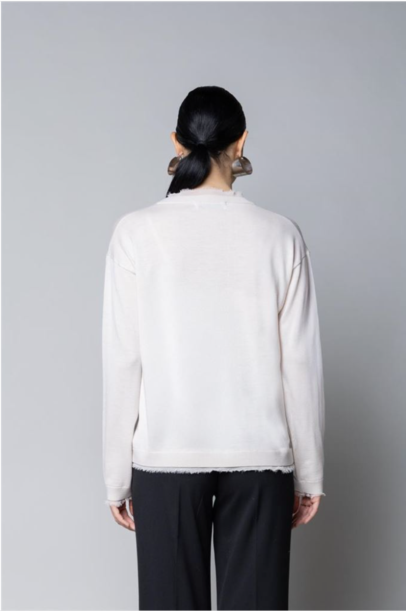 MAGLIA SCOLLO A V INTONACO KAOS