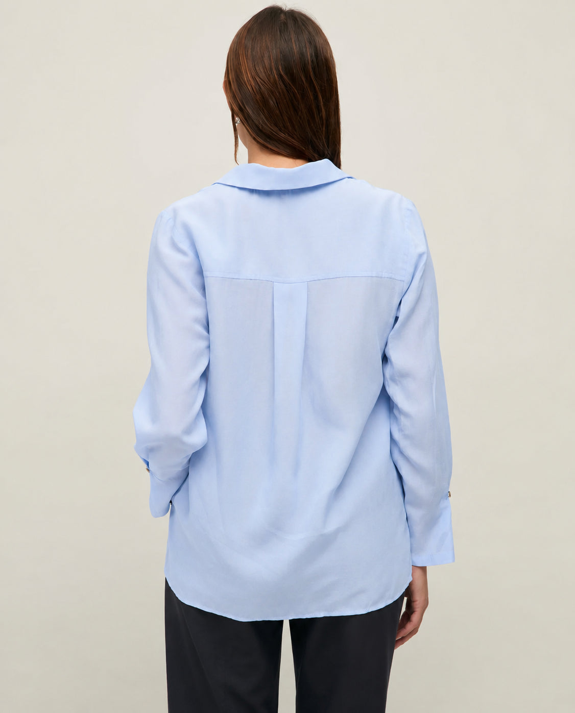 CAMICIA MISTO LINO E TENCEL AZZURRA YERSE