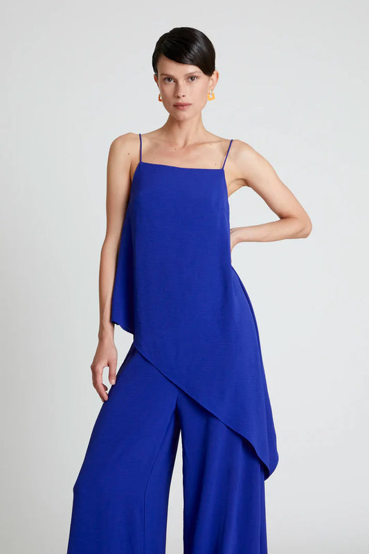 TOP ASIMMETRICO BLU COMPANIA FANTASTICA