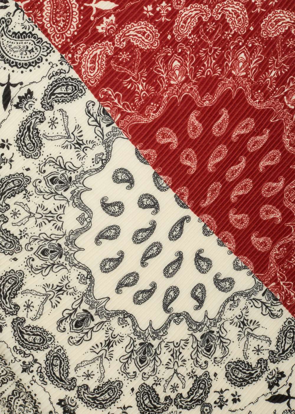 FOULARD BANDANA AMPIO PLISSE ROSSO NALÍ