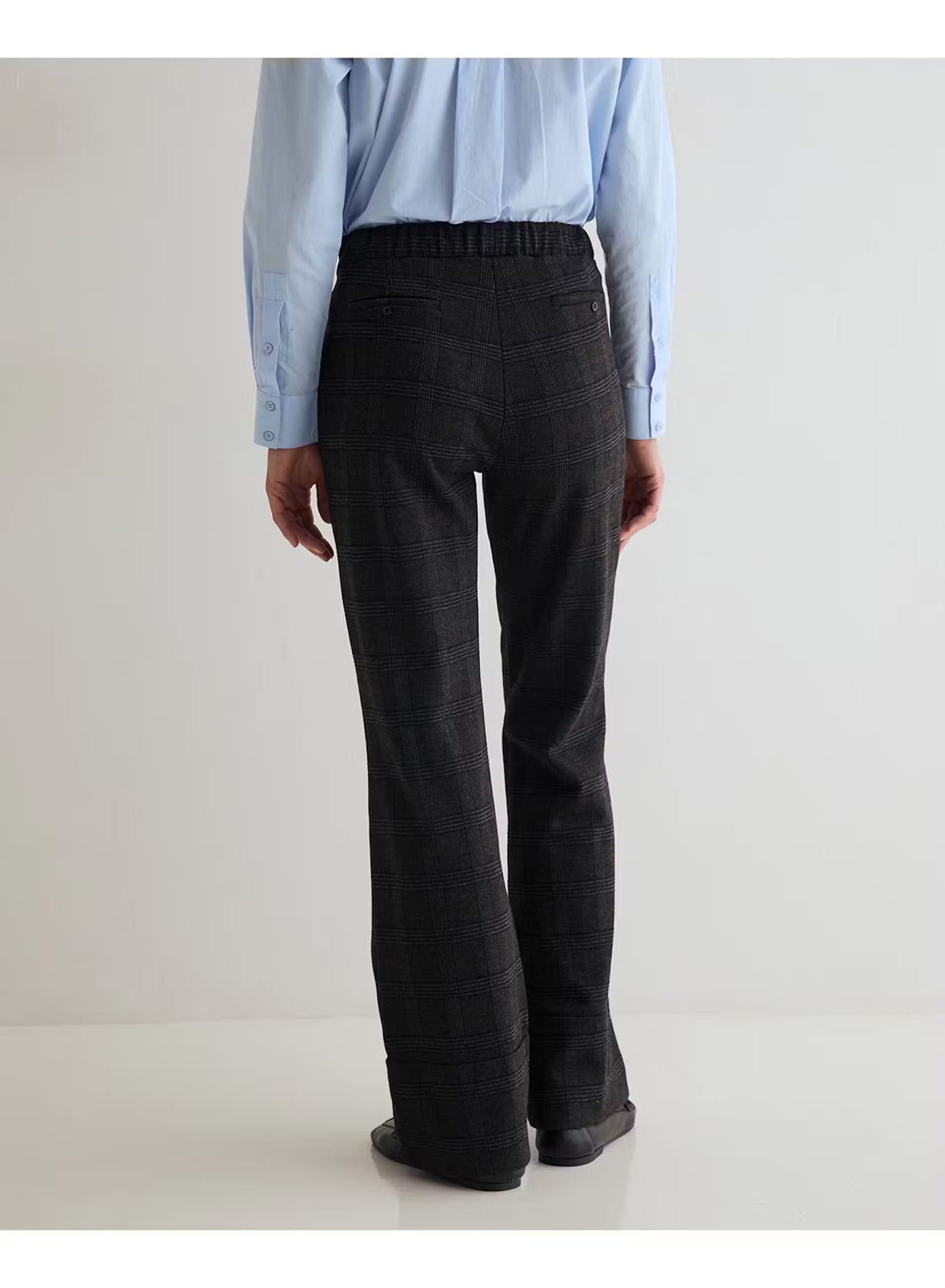 PANTALONI JACQUARD CHECKS ANTRACITE 45382-436 YERSE