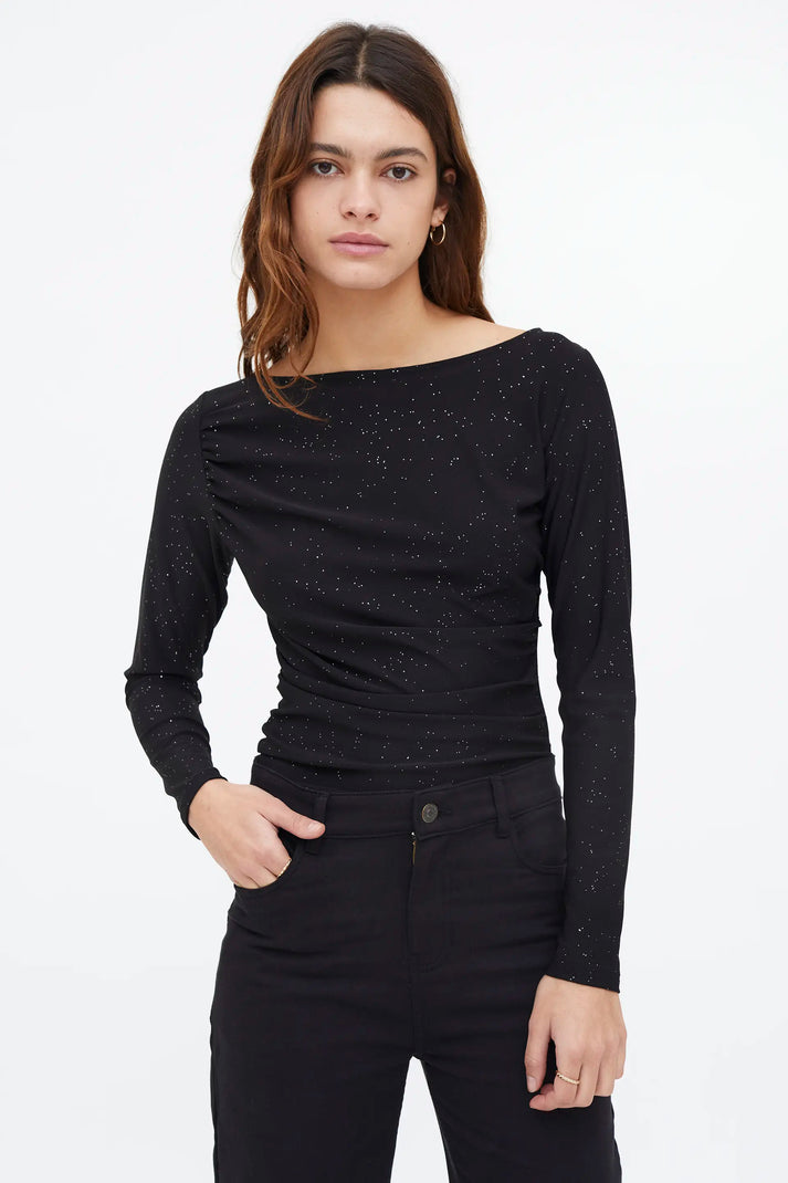 T-SHIRT SCOLLO BARCA NERO COMPANIA FANTASTICA