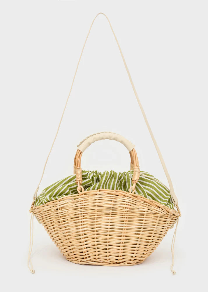 BORSA PANAREA CESTA INTRECCIATA BEIGE NALÌ