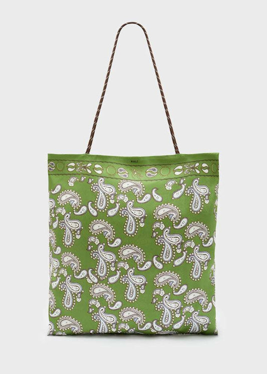 BORSA PEONY BANDANA STAMPA PAISLEY VERDE NALÌ