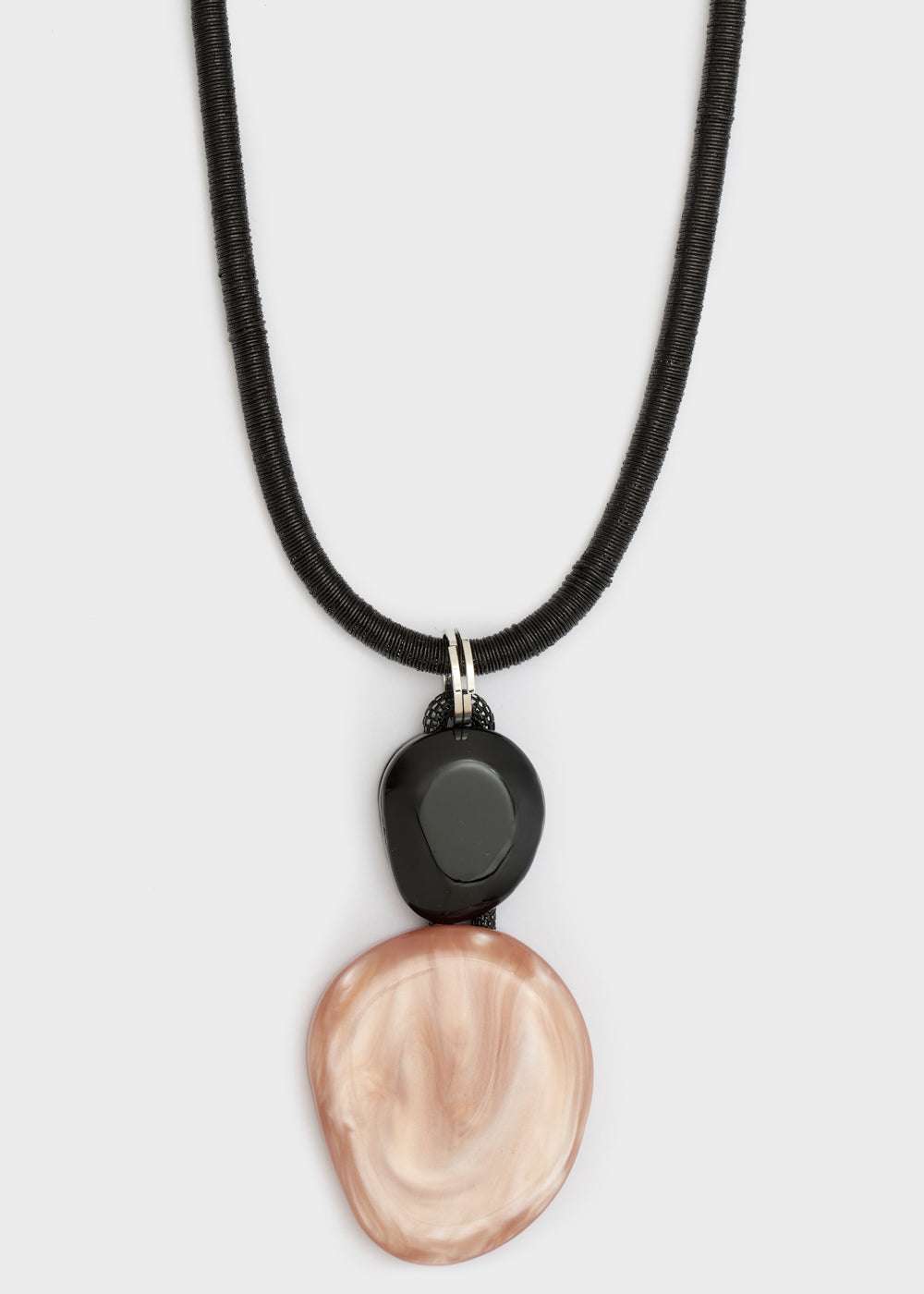 COLLANA ROPE PENDENTE RESINA SHINY BEIGE NALÍ