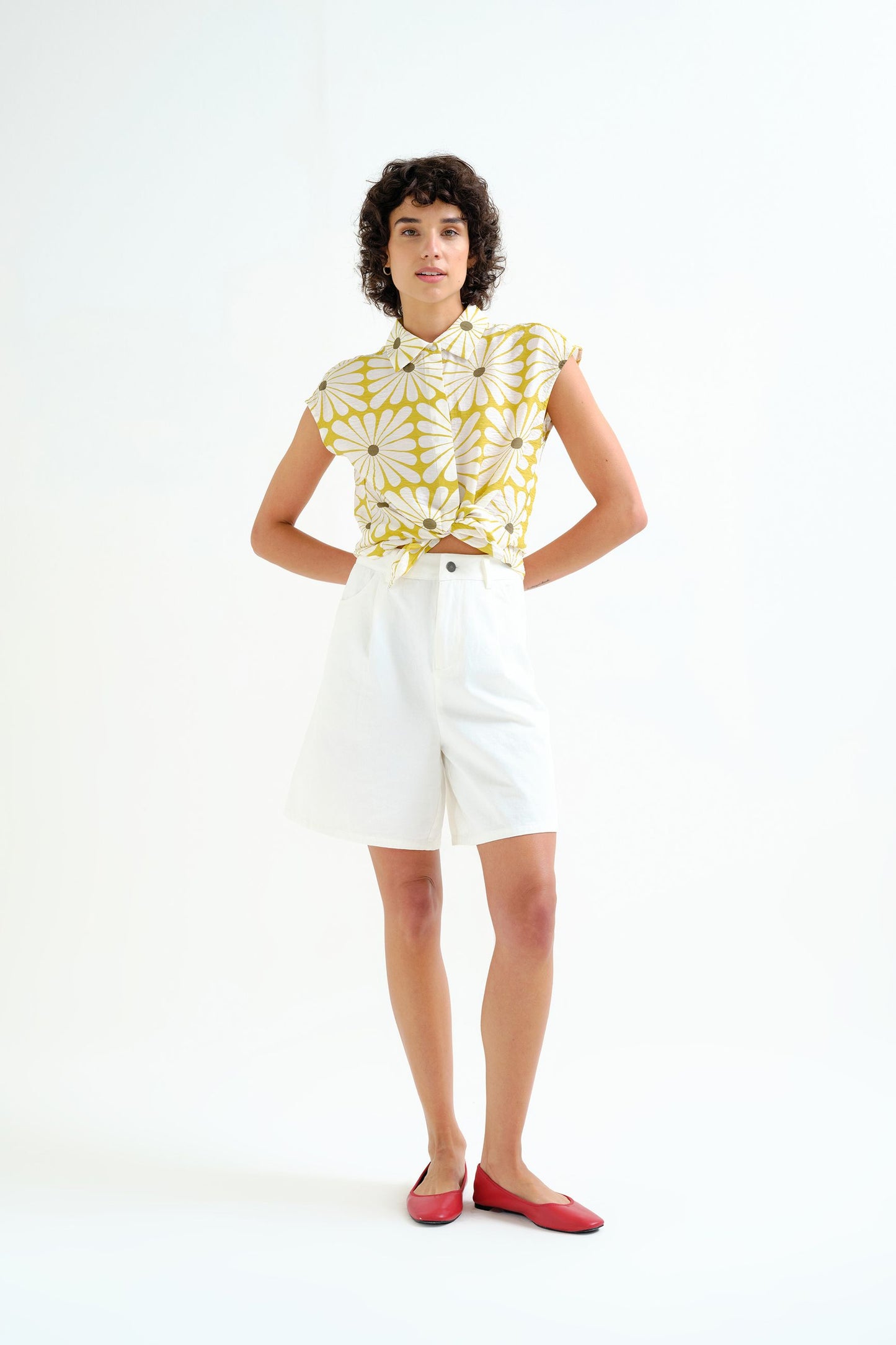 Camicia con stampa Olive Flower COMPANIA FANTASTICA