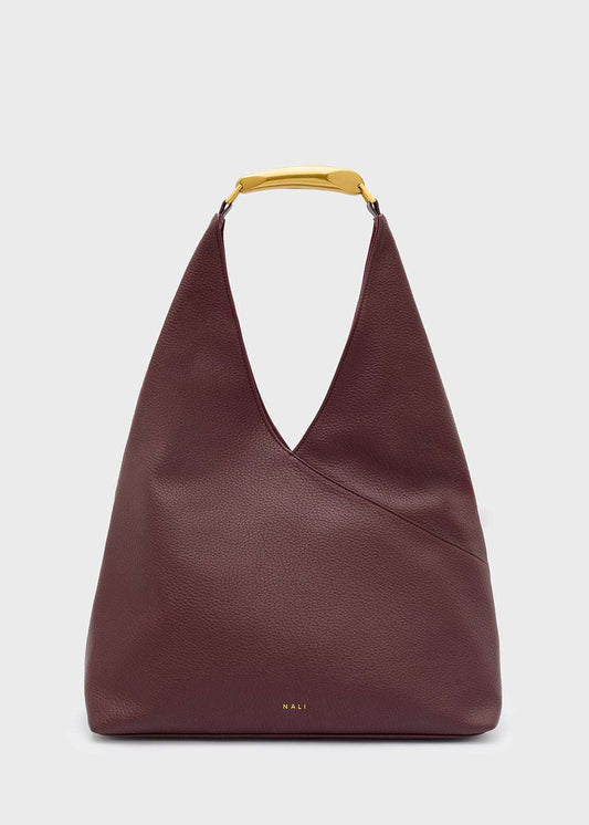 BORSA TISHA A SPALLA MANICO METALLO BORDEAUX NALÌ