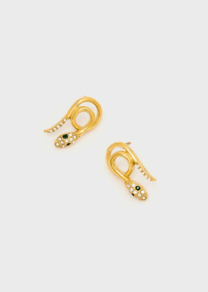 ORECCHINI SERPENTE CON PIETRE ORO NALÍ