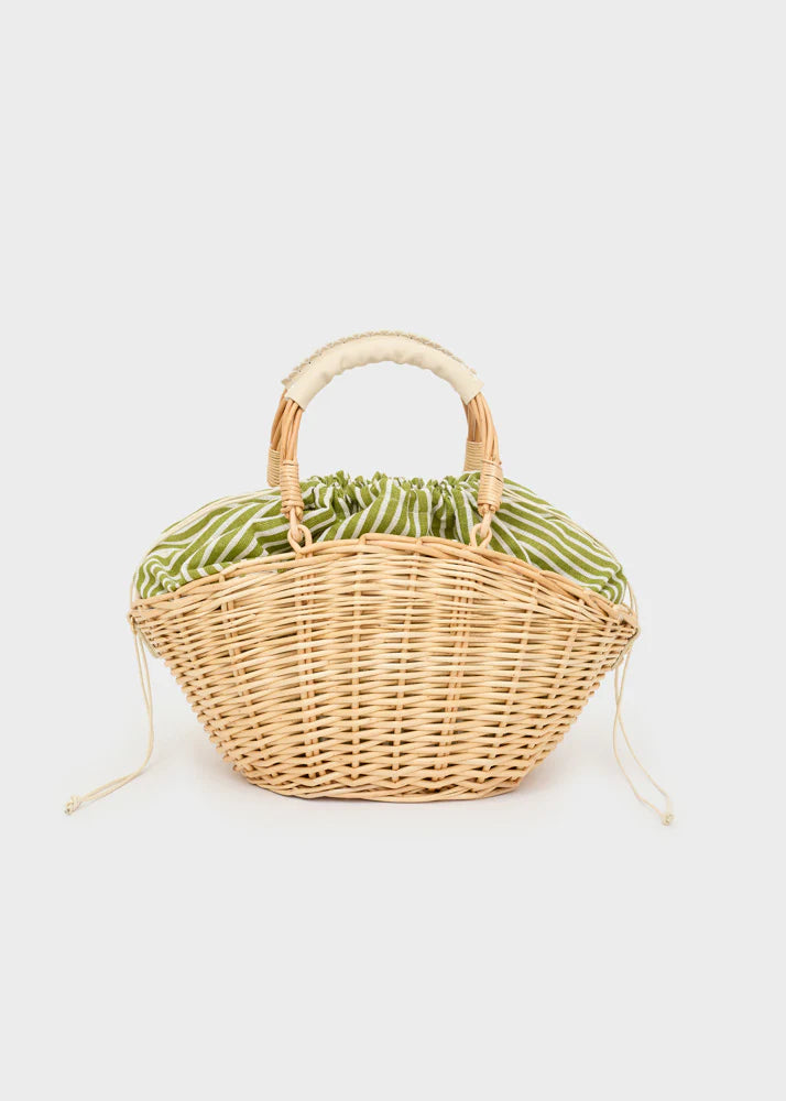 BORSA PANAREA CESTA INTRECCIATA BEIGE NALÌ