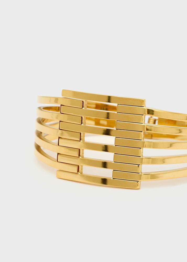 BRACCIALE RIGIDO CON CHIUSURA INCASTRO ORO NALÍ