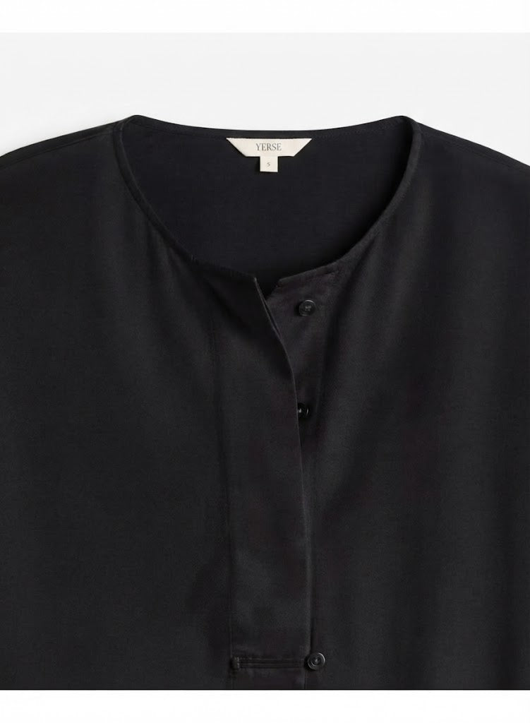 CAMICIA COLLO COREANA MINIMAL CHIC NERA 45160-37 YERSE