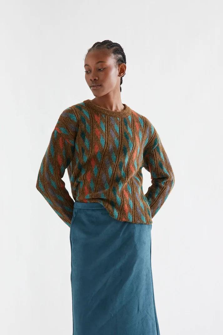 MAGLIA FANTASIA GEOMETRICA MULTICOLORE 64C/10295 COMPANIA FANTASTICA