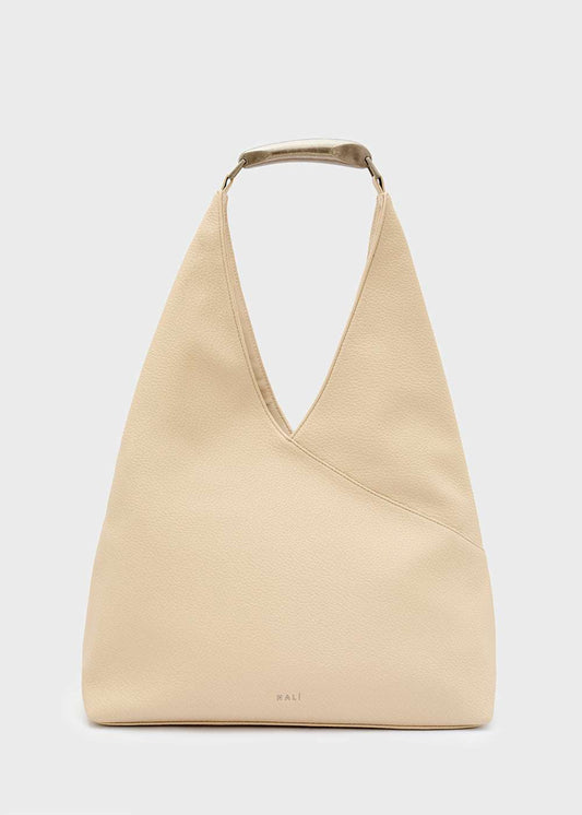 BORSA TISHA A SPALLA MANICO METALLO MARRONE NALÌ