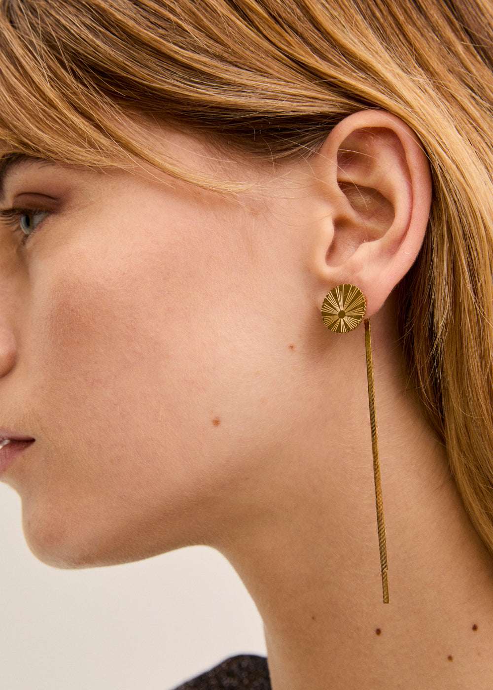 ORECCHINI 2 FILI ACC.INO. PLA. ORO 18 NALÍ