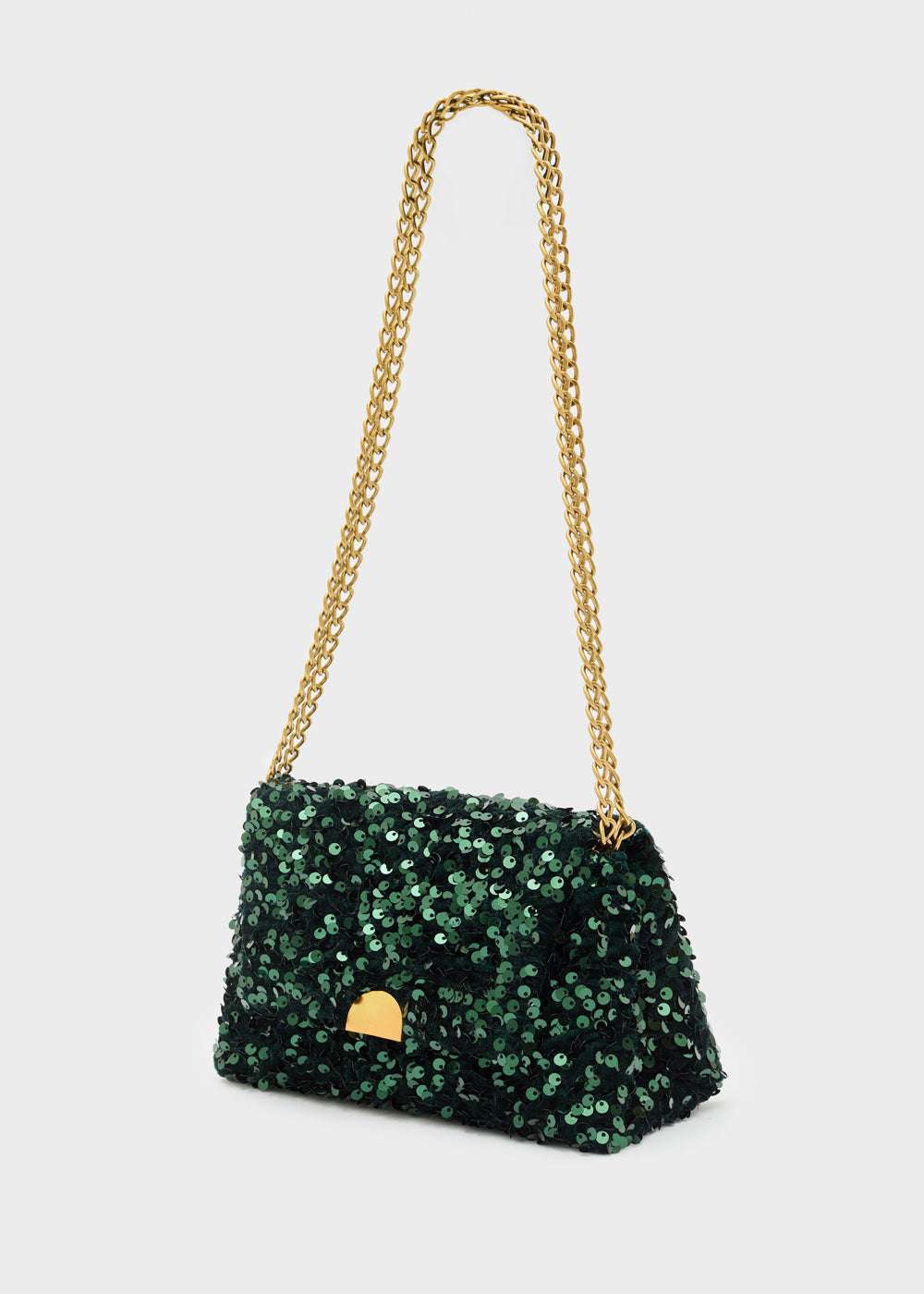 BORSA MARA A SPALLA PAILLETTES VERDE NALÌ