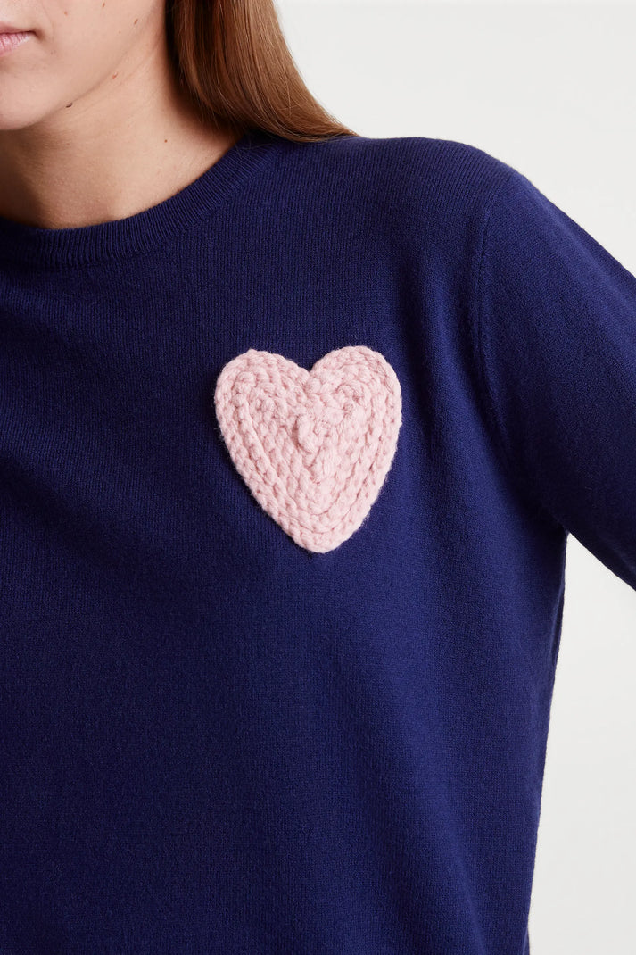 MAGLIA BLU CUORE ROSA COMPANIA FANTASTICA
