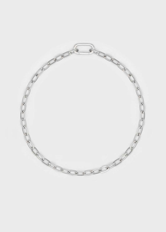 COLLANA MAGLIA OVALE ACC. INOS. ARGENTO NALÌ