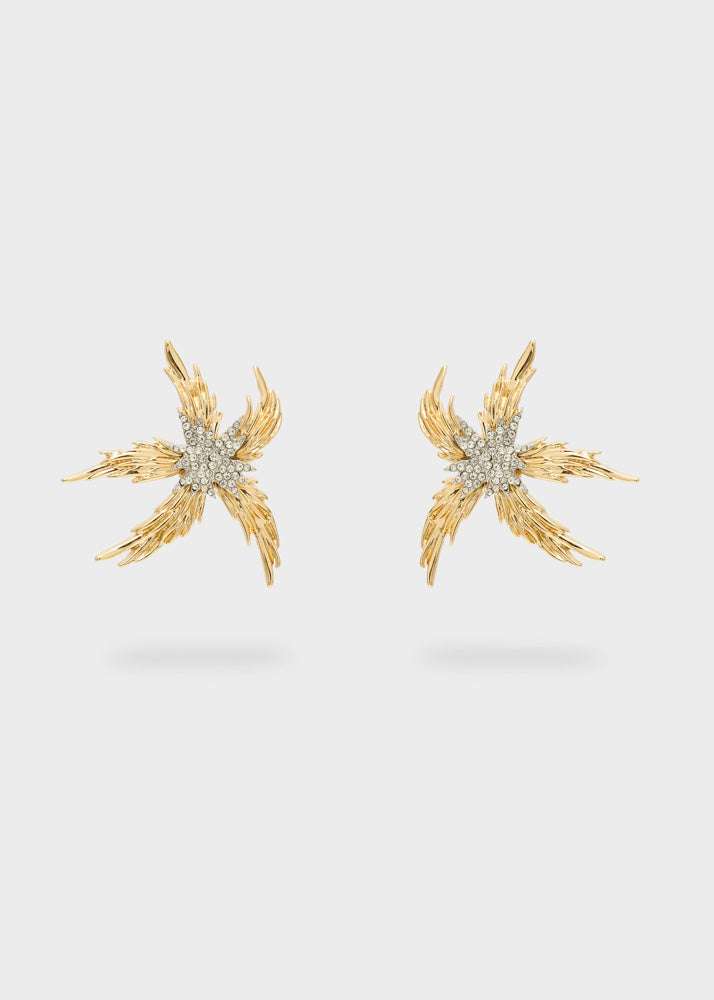 ORECCHINI A LOBO FIORI CON PIETRE ORO NALÍ