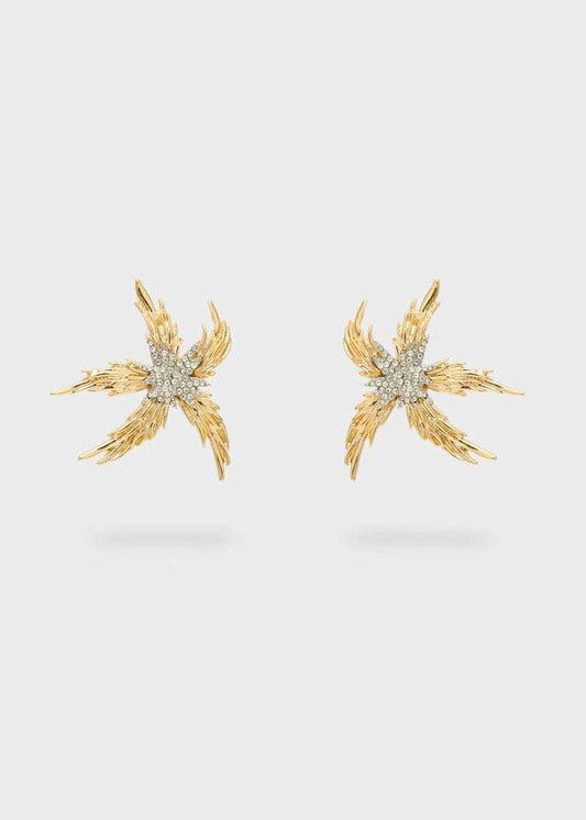 ORECCHINI A LOBO FIORI CON PIETRE ORO NALÍ