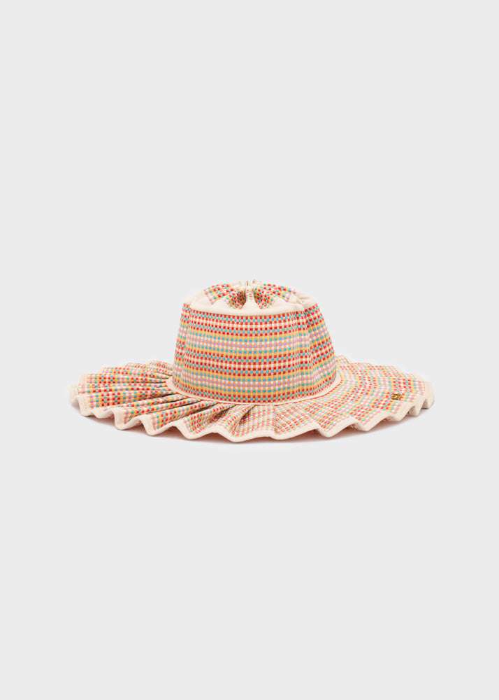 CAPPELLO JING PLISSE' + DUSTBAG BEIGE NALÌ