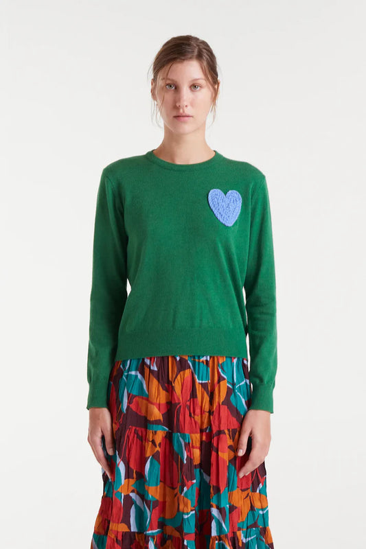 MAGLIA VERDE CUORE AZZURRO COMPANIA FANTASTICA