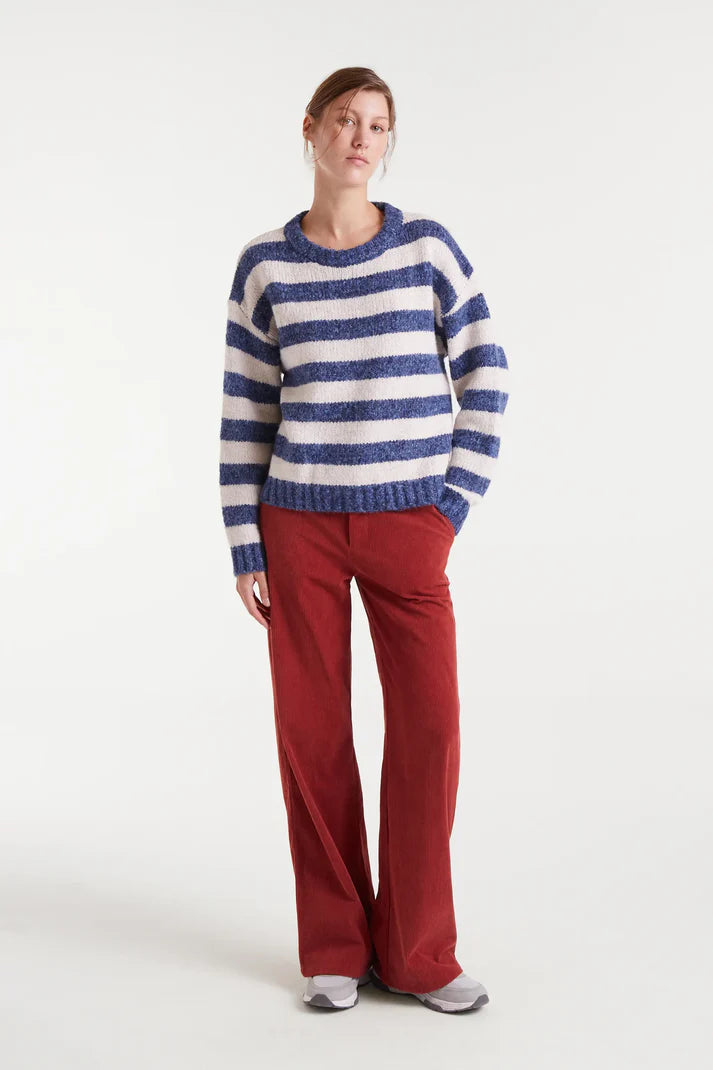 MAGLIA A RIGHE BIANCHE BLU COMPANIA FANTATASICA