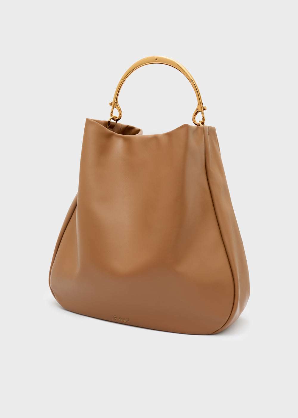 BORSA ANNIE A SPALLA MANICO METALLO MARRONE NALÌ