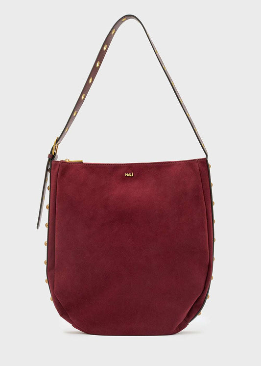 BORSA JOANNE A SPALLA CON BORCHIE BORDEAUX NALÌ