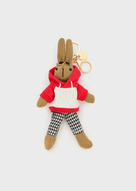 PORTACHIAVE/CHARMS BUNNY FELPA ROSSO NALÍ