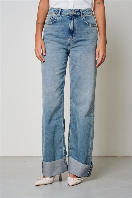 JEANS  NIKI - STRAIGHT FULL LENGHT KAOS DENIM