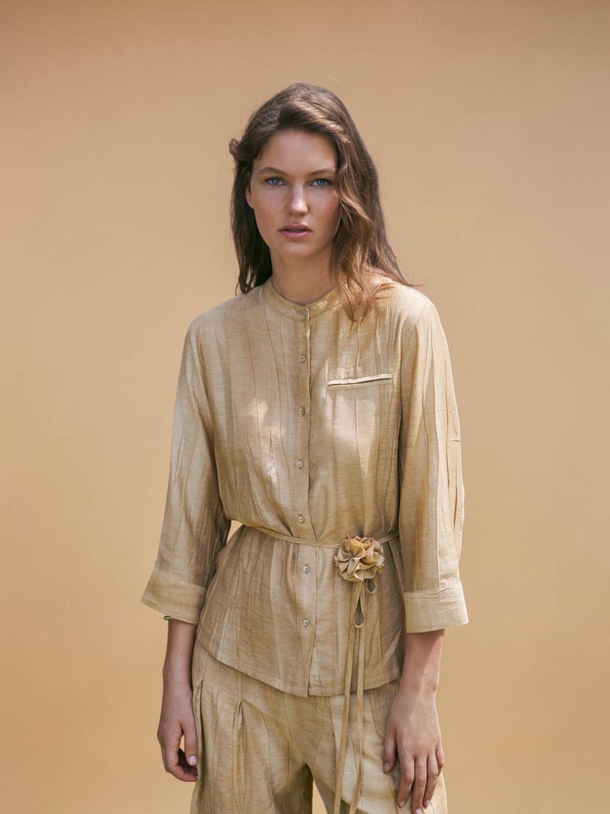CAMICIA CON EFFETTO SCREMATO YERSE