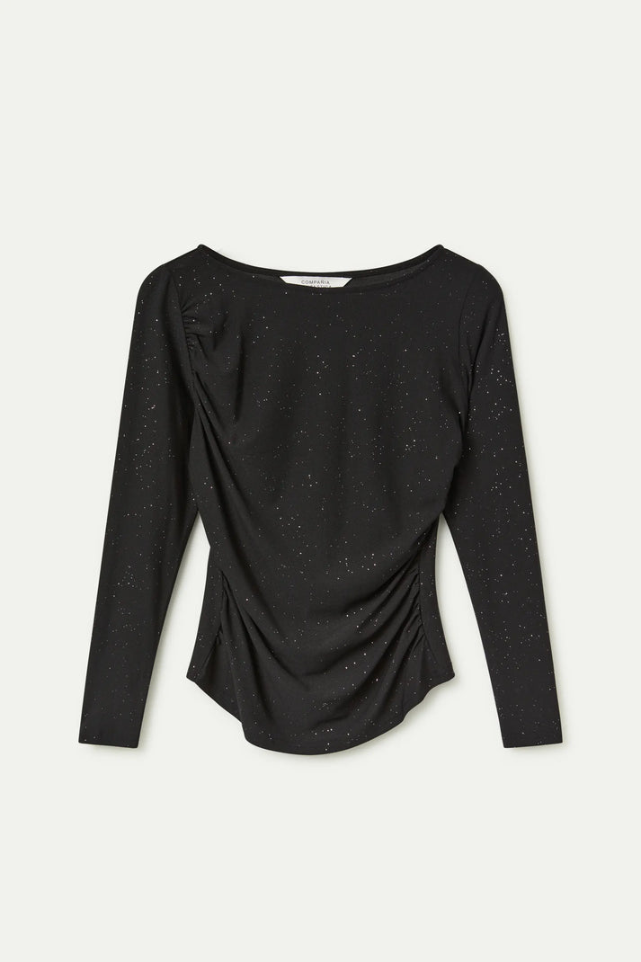 T-SHIRT SCOLLO BARCA NERO COMPANIA FANTASTICA