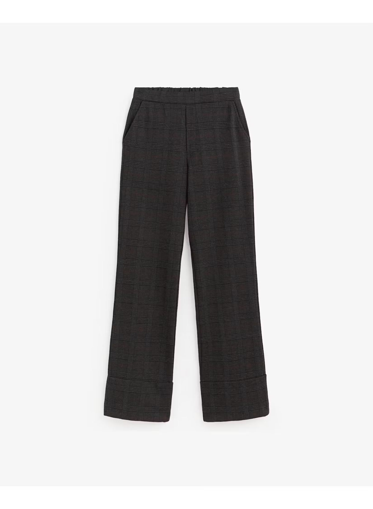 PANTALONI JACQUARD CHECKS ANTRACITE 45382-436 YERSE