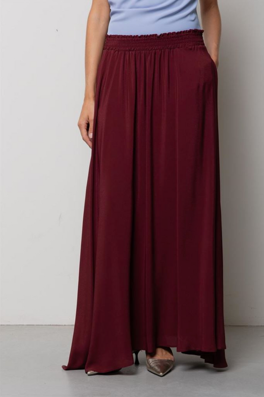 GONNA DI VOLUME DI CREPE DE CHINE CON ELASTICO KAOS