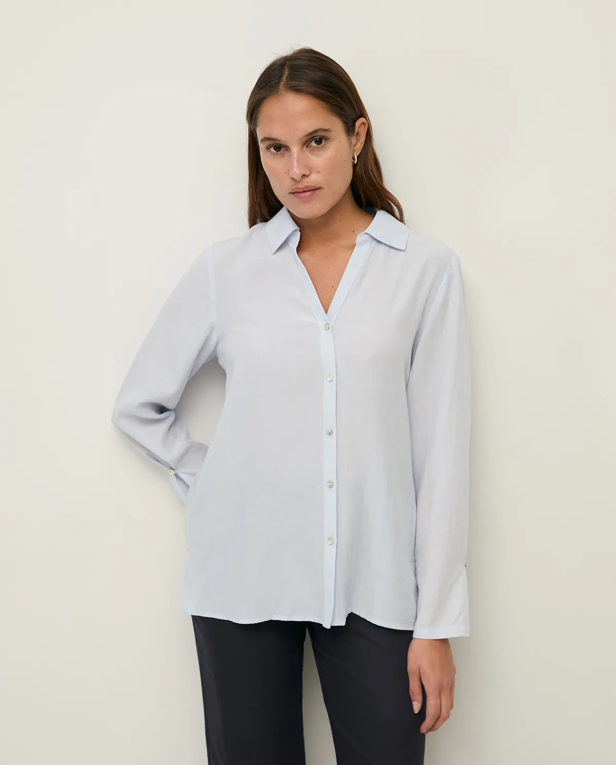 CAMICIA MISTO LINO E TENCEL BIANCA YERSE