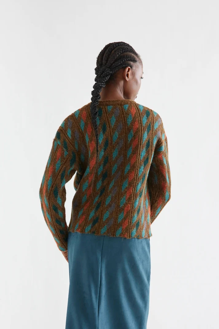 MAGLIA FANTASIA GEOMETRICA MULTICOLORE 64C/10295 COMPANIA FANTASTICA