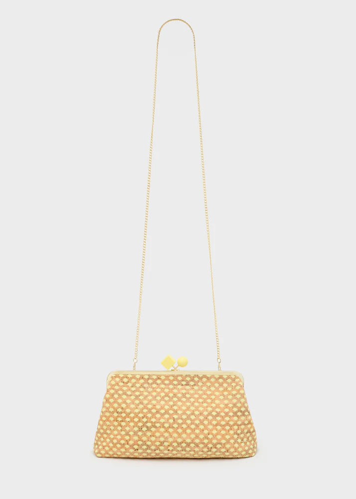 POCHETTE NADIA SUGHERO STAMPATA GIALLO NALÌ