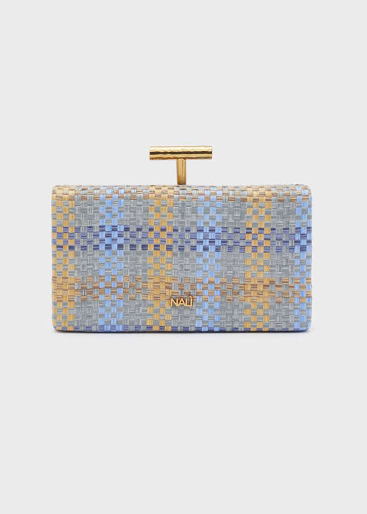CLUTCH PERLA  BLU E GRIGIO NALÌ
