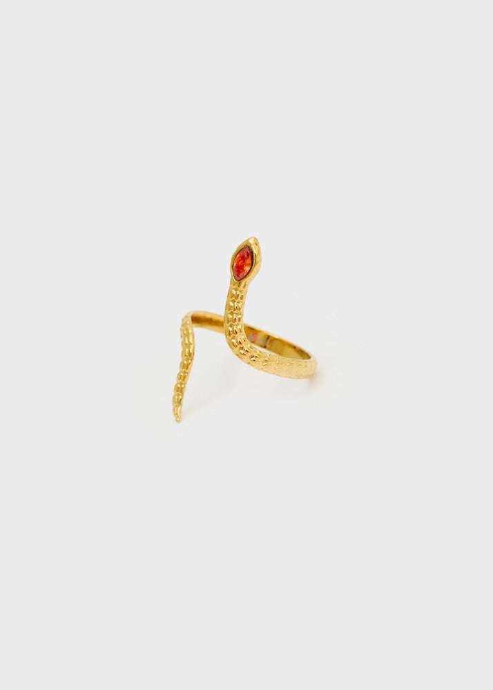 ANELLO SNAKE CON PIETRA ACC.INO ORO NALÍ