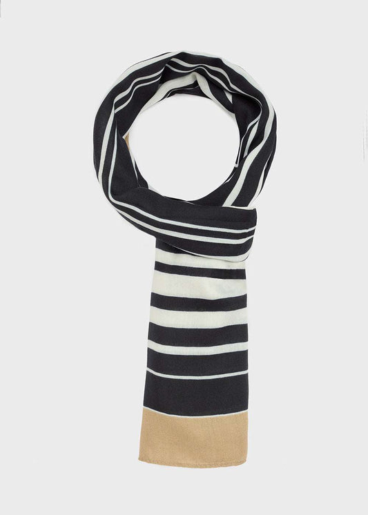 FOULARD/SCIARPA RETTANGOLI BEIGE/NERO NALÍ