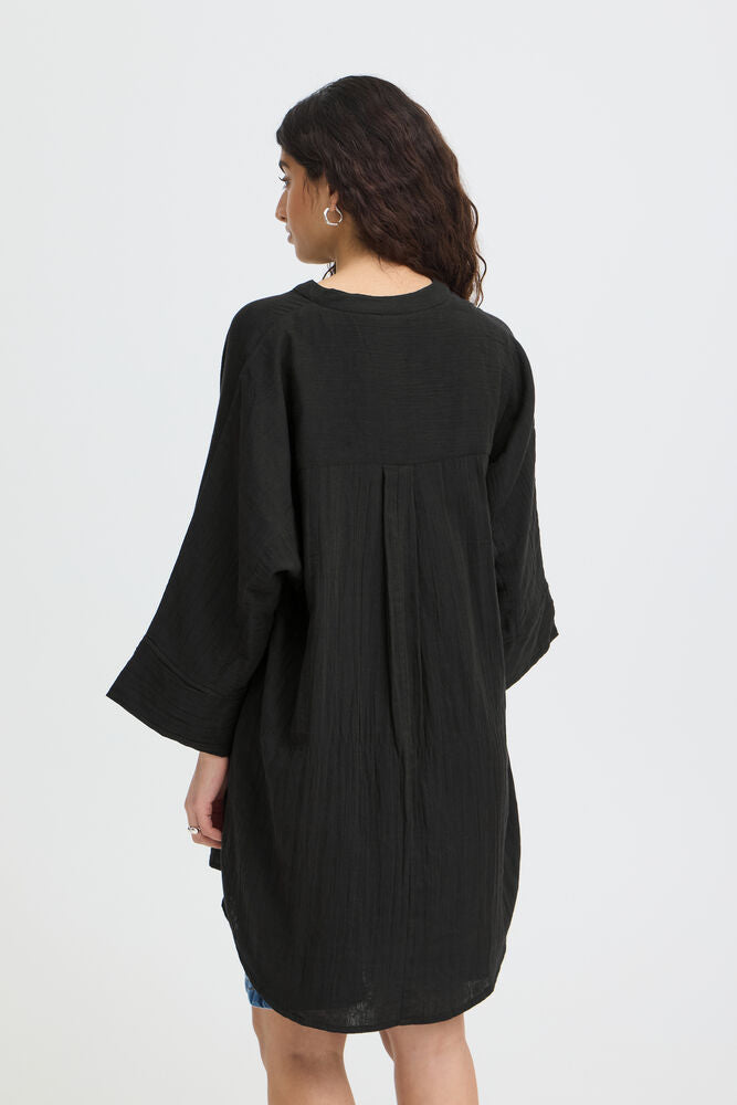 CAMICIA IAFOXA MANICA 3/4 BLACK ICHI
