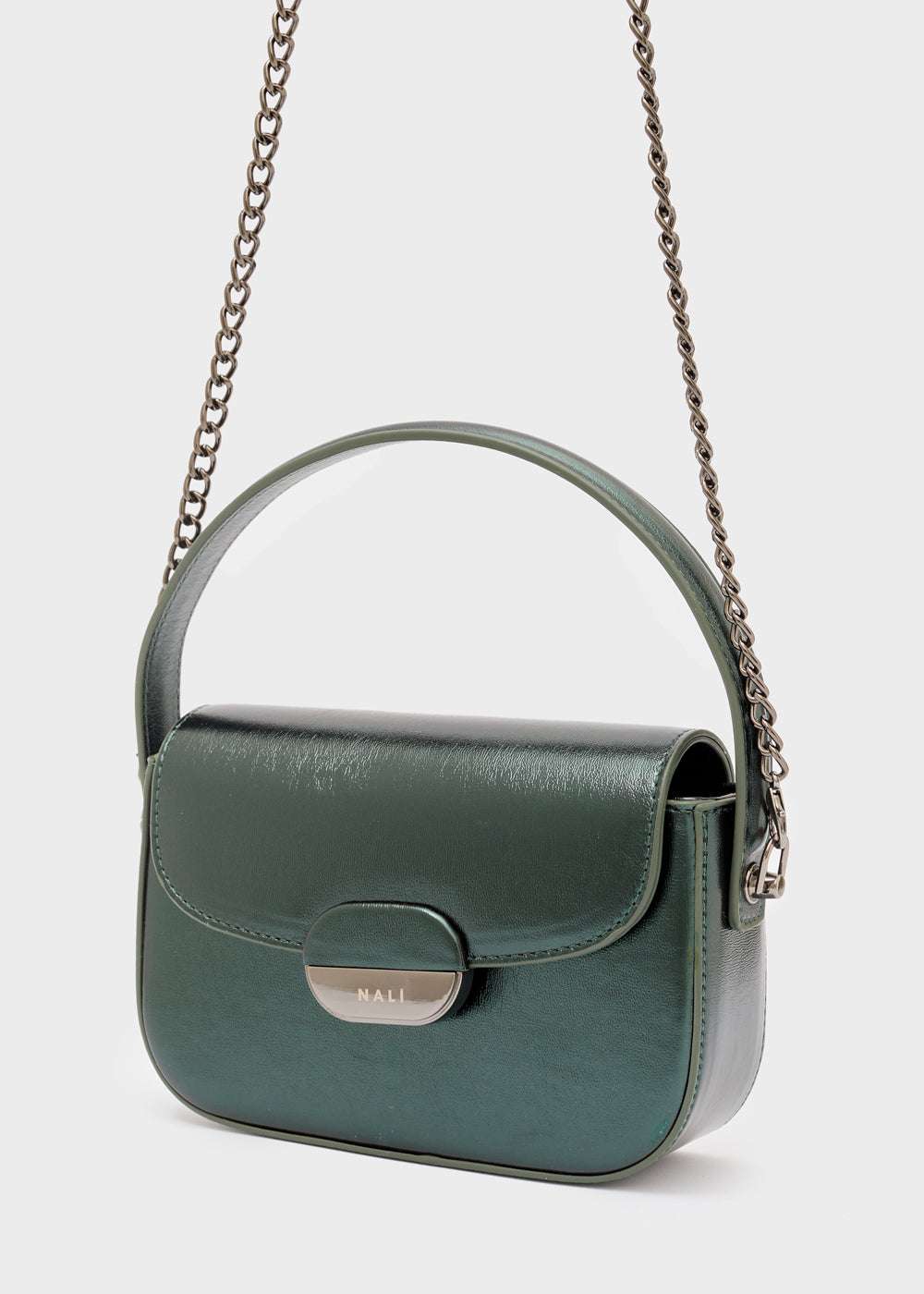 BORSA GIA A MANO METALLIC VERDE NALÌ