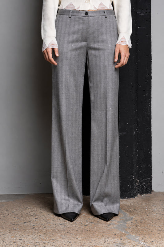 PANTALONE SPIGATO GRIGIO KAOS JEANS