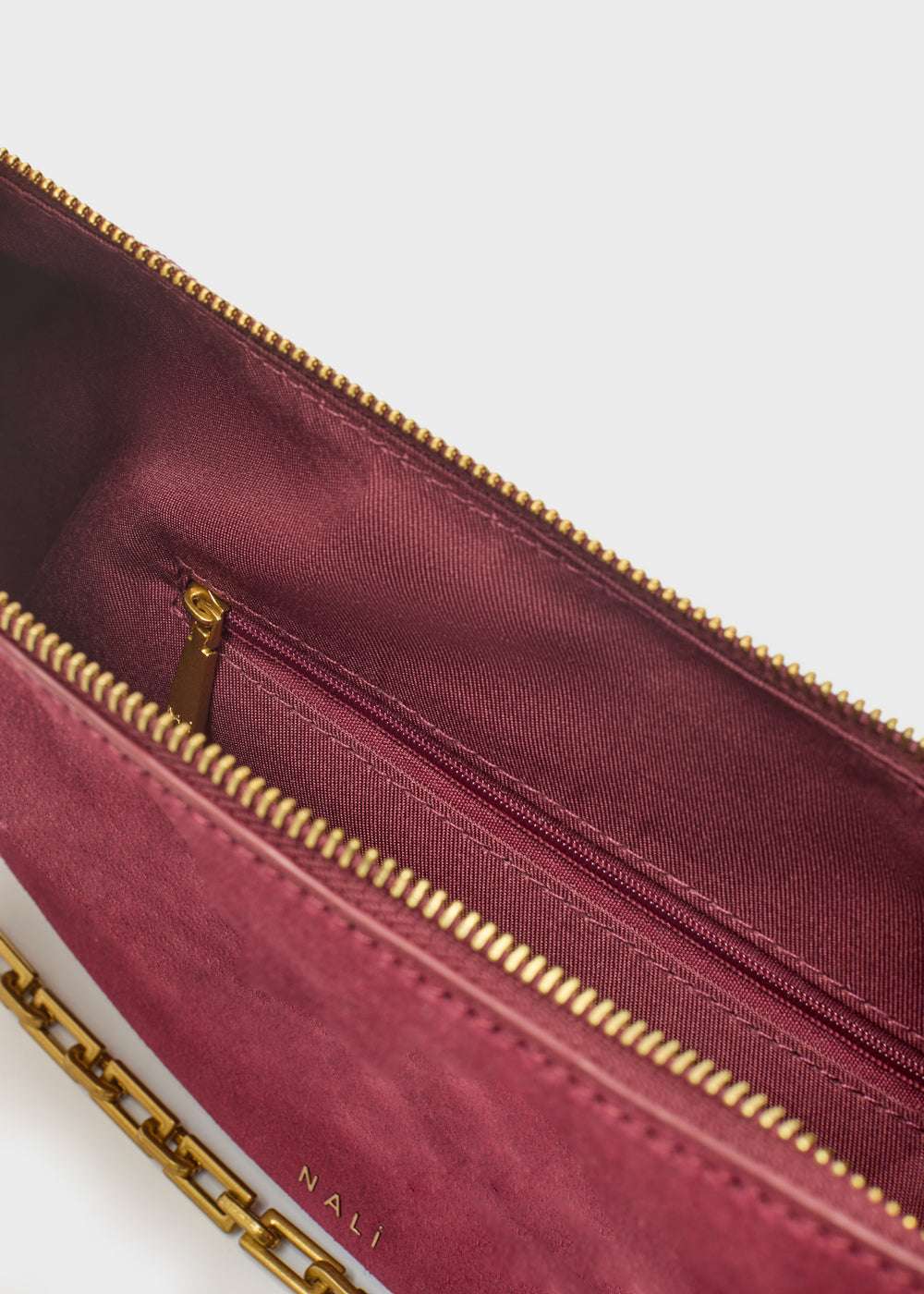 BORSA HAILEY A SPALLA VERO SUEDE BORDEAUX NALÌ