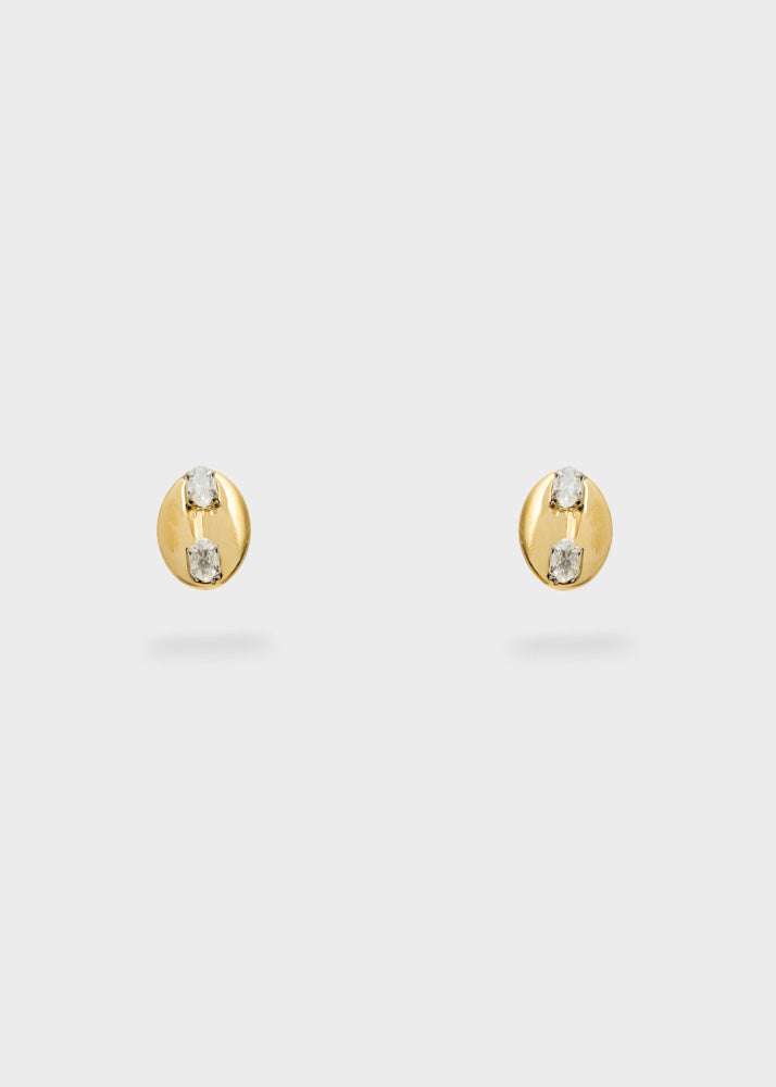 ORECCHINI BUTTONS A LOBO CON PIETRE ORO NALÍ