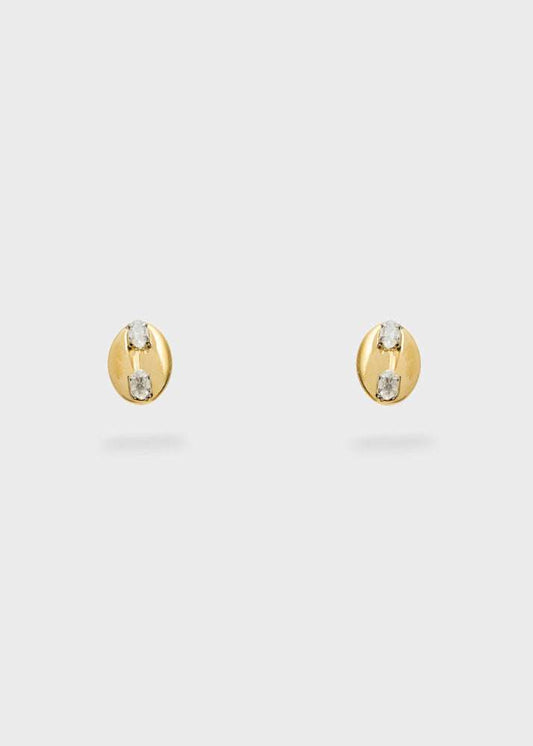 ORECCHINI BUTTONS A LOBO CON PIETRE ORO NALÍ