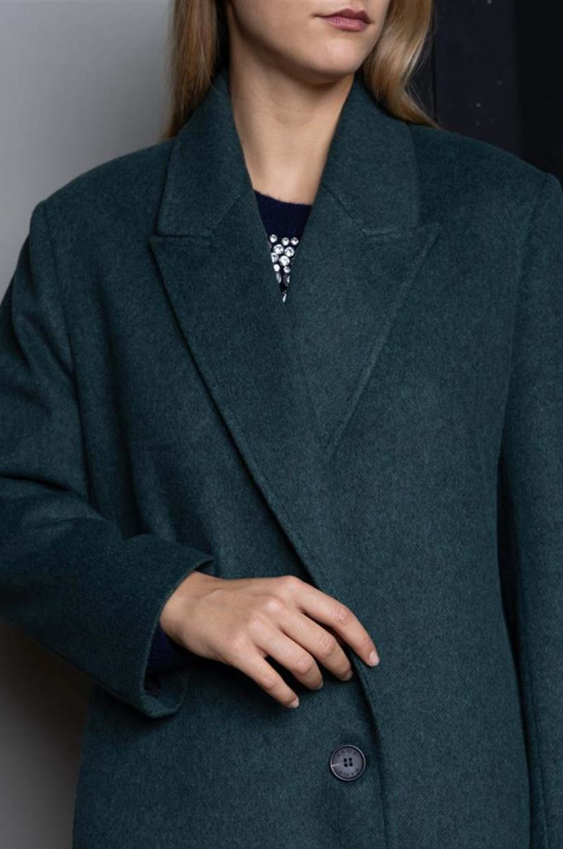 CAPPOTTO LUNGO OVER MONOPETTOPETTO A UNBOTTONE AVIO KAOS JEANS