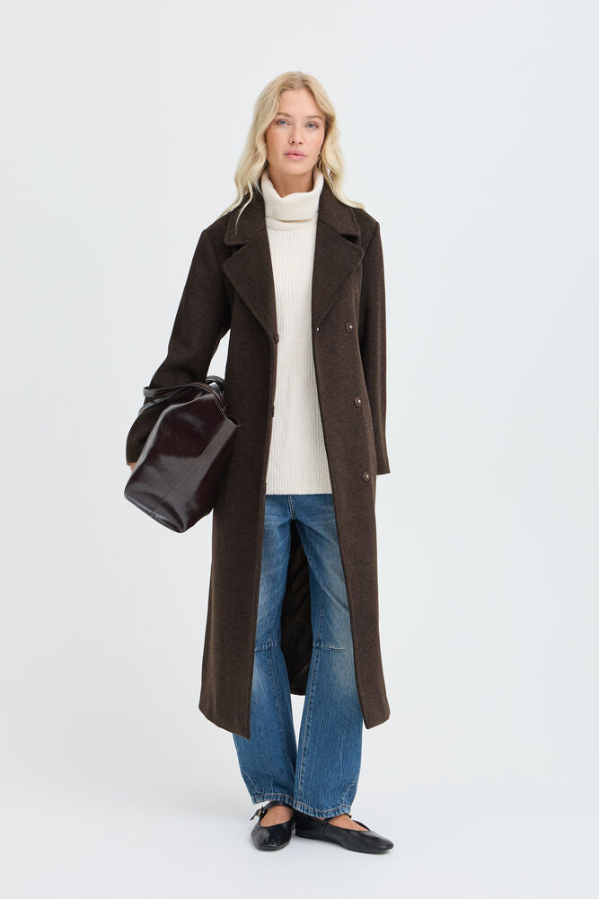 CAPPOTTO LUNGO MISTO LANA JAVA MÉLANGE BYABONNETB.YOUNG