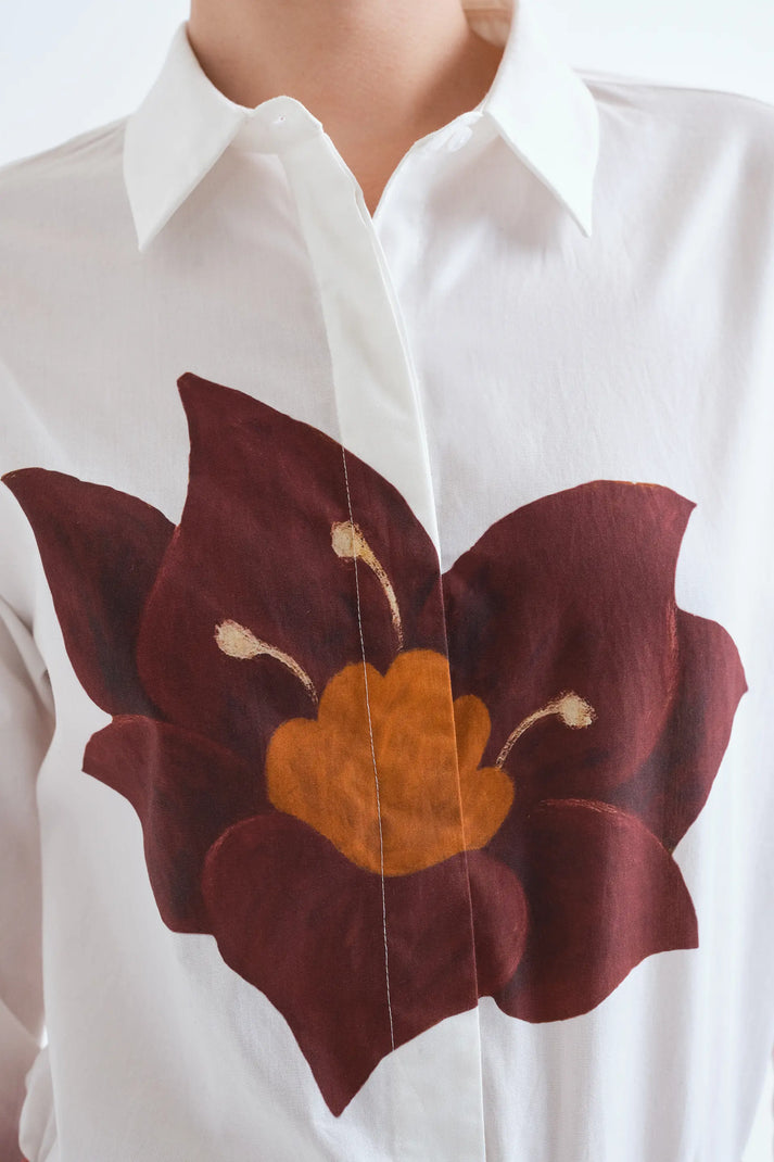 CAMICIA 100% COTONE CON STAMPA FLOR RIVERA 63C/11046 COMPANIA FANTASTICA