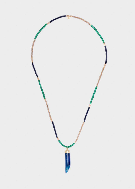 COLLANA AVERY HORN LONG PERLINE VERDI MIX NALÌ